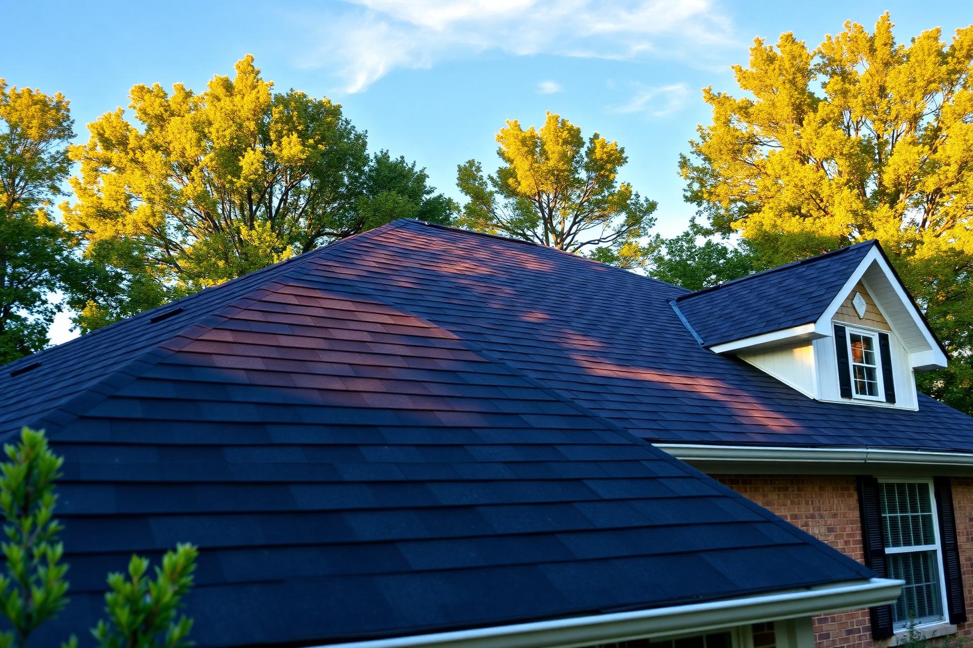 New asphalt shingle roof installed by GB Roofing